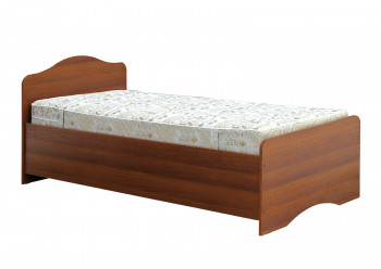 Кровать одинарная 900-1 без матраса (круглые спинки) Орех Таволато в Камне-на-Оби - kamen-na-obi.mebel54.com | фото