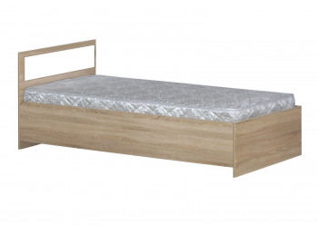 Кровать одинарная 900-2 без матраса (прямые спинки) Дуб Сонома в Камне-на-Оби - kamen-na-obi.mebel54.com | фото