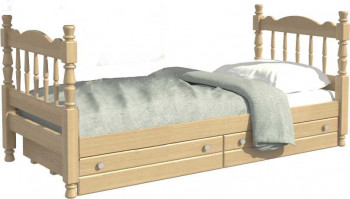 Кровать одинарная Аленка из массива сосны 800*1890 Сосна в Камне-на-Оби - kamen-na-obi.mebel54.com | фото