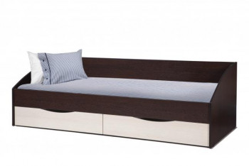 Кровать одинарная "Фея - 3" (симметричная) New (венге / вудлайн кремовый / ДВПО: белый) в Камне-на-Оби - kamen-na-obi.mebel54.com | фото