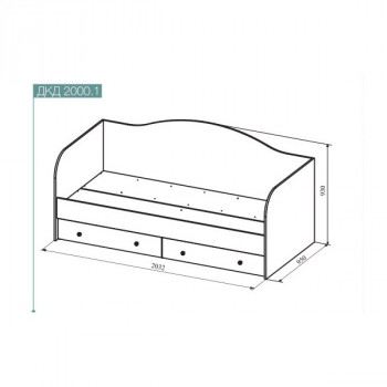 Кровать с ящиками ДКД 2000.1 Kiki в Камне-на-Оби - kamen-na-obi.mebel54.com | фото