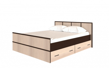 Кровать Сакура с настилом и ящиками 1,4 (Венге/Лоредо) в Камне-на-Оби - kamen-na-obi.mebel54.com | фото