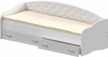 Кровать Софа-7 с мягкой спинкой (800х1900) Белый в Камне-на-Оби - kamen-na-obi.mebel54.com | фото
