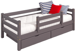 Кровать Соня вариант 4 с защитой по центру Лаванда в Камне-на-Оби - kamen-na-obi.mebel54.com | фото
