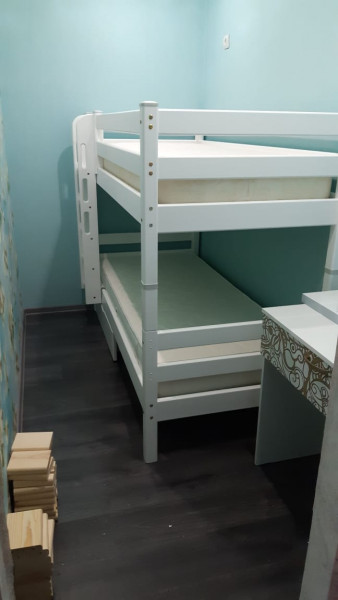 Кровать Соня вариант 9 двухъярусная с прямой лестницей Лаванда в Камне-на-Оби - kamen-na-obi.mebel54.com | фото