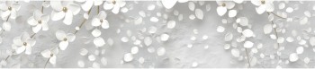 Кухонный фартук КМ 481 Абстракция цветы бетон в Камне-на-Оби - kamen-na-obi.mebel54.com | фото