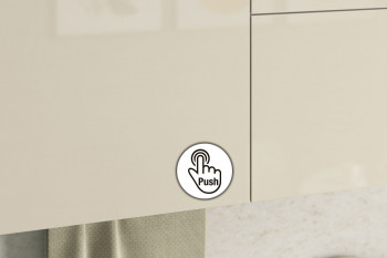Кухонный гарнитур "Бостон 1.8" белый/крем глянец/дуб скальный глянец в Камне-на-Оби - kamen-na-obi.mebel54.com | фото