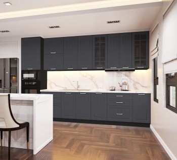 Кухонный гарнитур 1,8м Луксор высокие модули (Клен серый/корпус венге) в Камне-на-Оби - kamen-na-obi.mebel54.com | фото