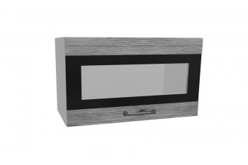 Лофт ПГСФ 600 шкаф верхний горизонтальный со стеклом и фотопечатью (Дуб майский/корпус Серый) в Камне-на-Оби - kamen-na-obi.mebel54.com | фото