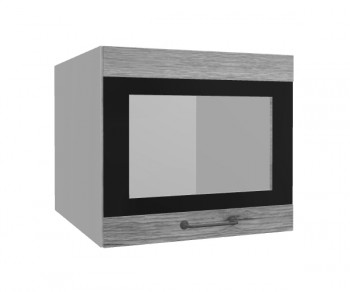Лофт ВПГСФ 500 шкаф верхний горизонтальный со стеклом высокий с фотопечатью (Дуб майский/корпус Серый) в Камне-на-Оби - kamen-na-obi.mebel54.com | фото