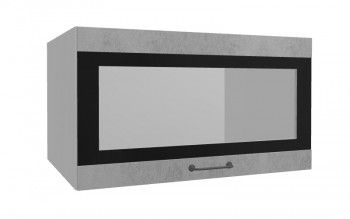 Лофт ВПГСФ 800 шкаф верхний горизонтальный со стеклом высокий с фотопечатью (Бетон светлый/корпус Серый) в Камне-на-Оби - kamen-na-obi.mebel54.com | фото