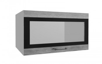 Лофт ВПГСФ 800 шкаф верхний горизонтальный со стеклом высокий с фотопечатью (Дуб майский/корпус Серый) в Камне-на-Оби - kamen-na-obi.mebel54.com | фото