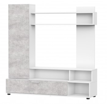 Мебель для гостиной "МГС 9" Белый / Цемент светлый в Камне-на-Оби - kamen-na-obi.mebel54.com | фото