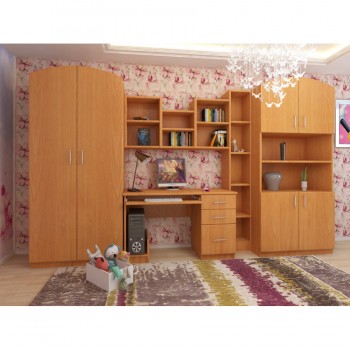 Детская Мишутка Комплект мебели (Вишня оксфорд) в Камне-на-Оби - kamen-na-obi.mebel54.com | фото