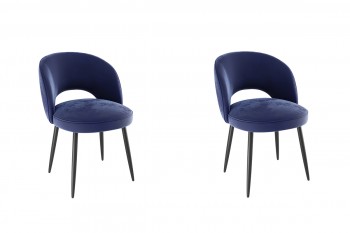 Набор стульев Моли 2 шт (синий велюр/черный) в Камне-на-Оби - kamen-na-obi.mebel54.com | фото
