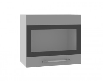 Олива ВПГСФ 500 Шкаф верхний горизонтальный со стеклом с фотопечатью высокий (Снег глянец/корпус Серый) в Камне-на-Оби - kamen-na-obi.mebel54.com | фото