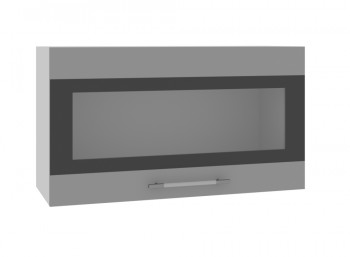 Олива ВПГСФ 800 Шкаф верхний горизонтальный со стеклом с фотопечатью высокий (Снег глянец/корпус Серый) в Камне-на-Оби - kamen-na-obi.mebel54.com | фото