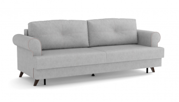 Оливер / диван - кровать 3-х местн. (еврокнижка) (велюр велутто серебряный 52 в Камне-на-Оби - kamen-na-obi.mebel54.com | фото