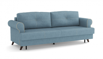 Оливер / диван - кровать 3-х местн. (еврокнижка) (велюр велутто серо-голубой в Камне-на-Оби - kamen-na-obi.mebel54.com | фото