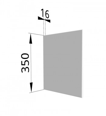 Панель торцевая (для шкафа горизонтального) ПГ Ройс (Белый софт) в Камне-на-Оби - kamen-na-obi.mebel54.com | фото