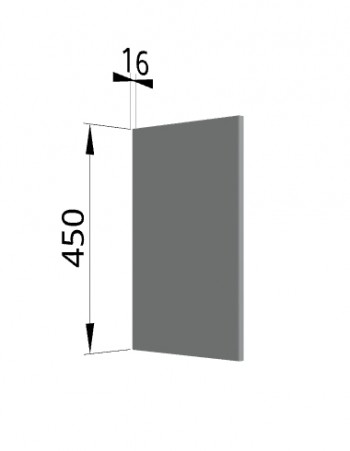 Панель торцевая (для шкафа горизонтального высокого) ВПГ Гарда, Империя, Ройс (Серый Эмалит) в Камне-на-Оби - kamen-na-obi.mebel54.com | фото