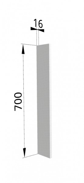 Панель торцевая (для шкафа верхнего торцевого высотой 700 мм) ПТ 400 Мелисса (Бежевый скин) в Камне-на-Оби - kamen-na-obi.mebel54.com | фото