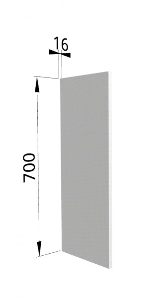 Панель торцевая (для шкафа верхнего высотой 700 мм) П Мелисса (Бежевый скин) в Камне-на-Оби - kamen-na-obi.mebel54.com | фото