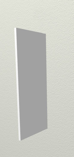 Панель торцевая П Капля (для шкафа верхнего) Белый в Камне-на-Оби - kamen-na-obi.mebel54.com | фото