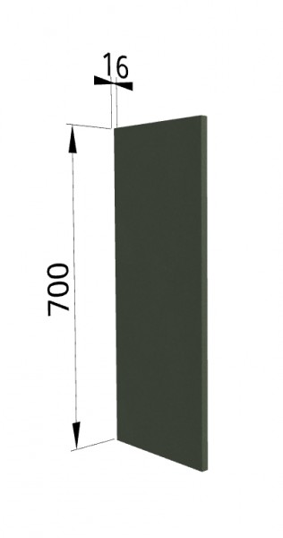 Панель торцевая П Квадро (для шкафа верхнего) Оливково-зеленый в Камне-на-Оби - kamen-na-obi.mebel54.com | фото