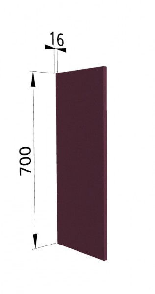 Панель торцевая П Квадро (для шкафа верхнего) Виноград в Камне-на-Оби - kamen-na-obi.mebel54.com | фото