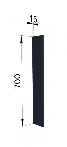 Панель торцевая ПТ 400 Квадро (для шкафа торцевого верхнего) Черника в Камне-на-Оби - kamen-na-obi.mebel54.com | фото