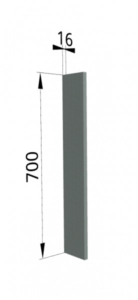 Панель торцевая ПТ 400 Квадро (для шкафа торцевого верхнего) Нарцисс в Камне-на-Оби - kamen-na-obi.mebel54.com | фото