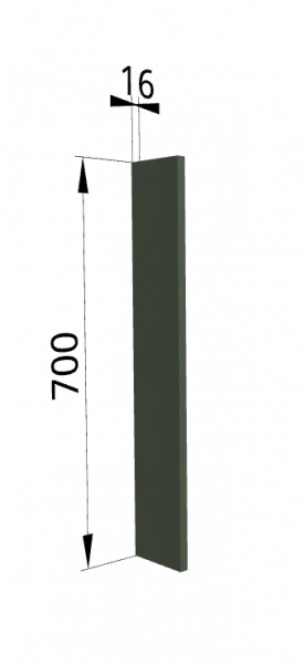 Панель торцевая ПТ 400 Квадро (для шкафа торцевого верхнего) Оливково-зеленый в Камне-на-Оби - kamen-na-obi.mebel54.com | фото