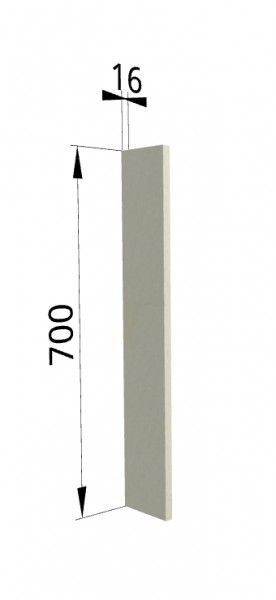 Панель торцевая ПТ 400 Квадро (для шкафа торцевого верхнего) Ваниль кожа в Камне-на-Оби - kamen-na-obi.mebel54.com | фото