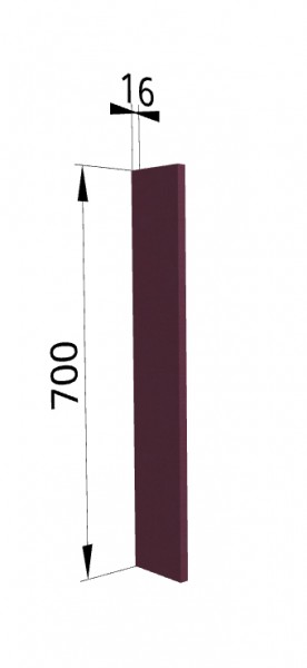 Панель торцевая ПТ 400 Квадро (для шкафа торцевого верхнего) Виноград в Камне-на-Оби - kamen-na-obi.mebel54.com | фото