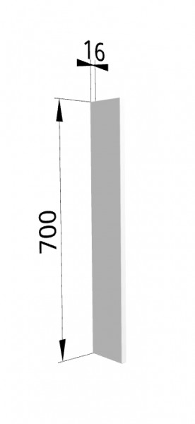 Панель торцевая ПТ 400 Ройс (для шкафа торцевого верхнего) Белый софт в Камне-на-Оби - kamen-na-obi.mebel54.com | фото