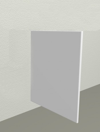Панель торцевая С Капля (для шкафов нижних) Белый в Камне-на-Оби - kamen-na-obi.mebel54.com | фото