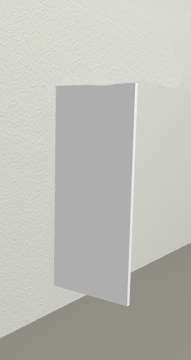 Панель торцевая СТ 400 Капля (для шкафа торцевого нижнего) Белый в Камне-на-Оби - kamen-na-obi.mebel54.com | фото