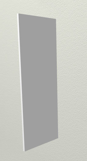 Панель торцевая ВП Капля (для шкафа верхнего высокого) Белый в Камне-на-Оби - kamen-na-obi.mebel54.com | фото