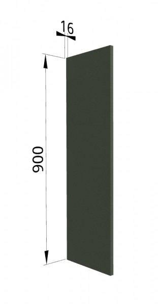 Панель торцевая ВП Квадро (для шкафа верхнего высокого) Оливково-зеленый в Камне-на-Оби - kamen-na-obi.mebel54.com | фото