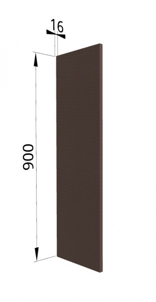 Панель торцевая ВП Квадро (для шкафа верхнего высокого) Шоколад кожа в Камне-на-Оби - kamen-na-obi.mebel54.com | фото