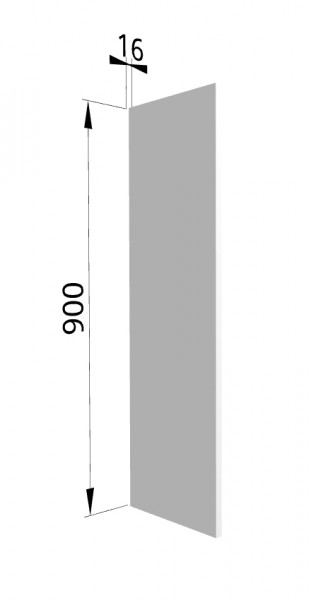 Панель торцевая ВП Ройс (для шкафа верхнего высокого) Белый софт в Камне-на-Оби - kamen-na-obi.mebel54.com | фото
