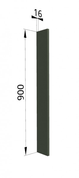 Панель торцевая ВПТ 400 Квадро (для шкафа торцевого верхнего) Оливково-зеленый в Камне-на-Оби - kamen-na-obi.mebel54.com | фото