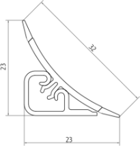 Плинтус LB-23, L=3000мм, черная бронза в Камне-на-Оби - kamen-na-obi.mebel54.com | фото