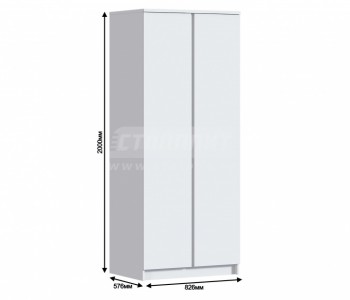 Шкаф 2-х дверный Кито СБ-2309 Белый в Камне-на-Оби - kamen-na-obi.mebel54.com | фото