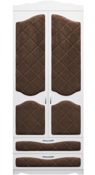 Шкаф 2-х створчатый с ящиками серии Иллюзия 08 Шоколад в Камне-на-Оби - kamen-na-obi.mebel54.com | фото