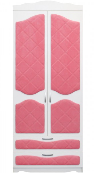 Шкаф 2-х створчатый с ящиками серии Иллюзия 89 Розовый в Камне-на-Оби - kamen-na-obi.mebel54.com | фото