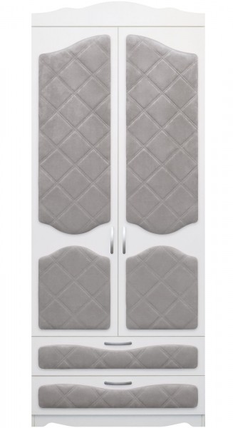 Шкаф 2-х створчатый с ящиками серии Иллюзия 99 Серый в Камне-на-Оби - kamen-na-obi.mebel54.com | фото