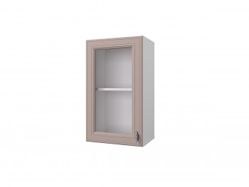 Шкаф 40 с витриной Ева (Мокко Софт/Белый) в Камне-на-Оби - kamen-na-obi.mebel54.com | фото