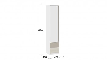 Шкаф для белья комбинированный «Сканди» Дуб Гарден/Белый/Глиняный серый в Камне-на-Оби - kamen-na-obi.mebel54.com | фото
